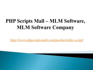 mlm software - mlm software company (phpscriptsmall)