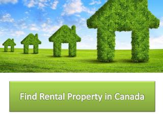 Find Rental Property in Canada