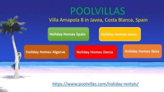 Villa Amapola 8 for 8 people in Javea, Costa Blanca, Spain