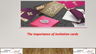 The importance of invitation cards