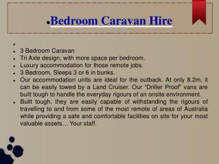 Bedroom caravan hire