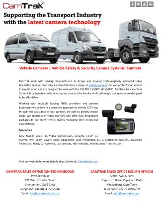 Vehicle Cameras | Vehicle Safety & Security Camera Systems: Camtrak