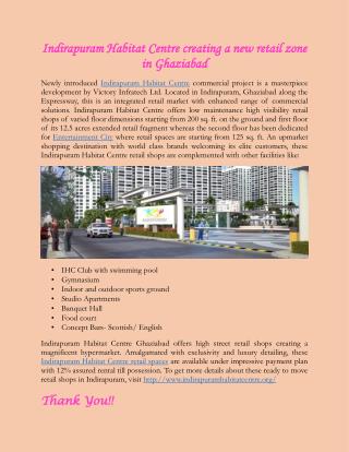 Indirapuram Habitat Centre creating a new retail zone in Ghaziabad