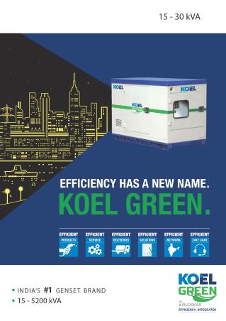 KOEL Green- World’s Largest Petrol/Diesel Generator Manufacturing Brand