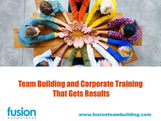 Team Building and Corporate Training That Gets Results