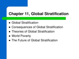 Chapter 11, Global Stratification