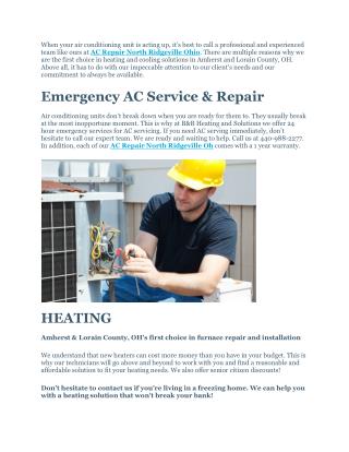 AC Repair North Ridgeville Ohio