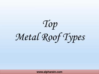 Top Metal Roof Types