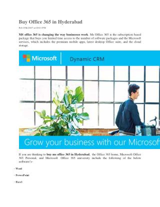 Buy Office 365 in Hyderabad