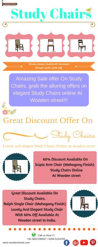 Study Chairs For Home Online: wooden Study Chairs With 60%off