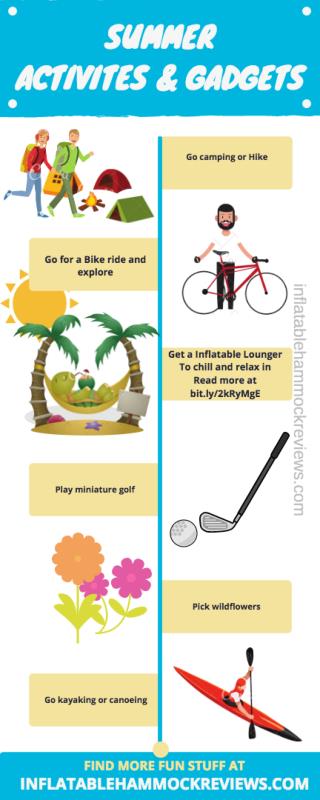 Things to do at summer and summer activities - Infographic