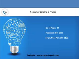 Market Growth, Share and Trends Consumer Lending in France