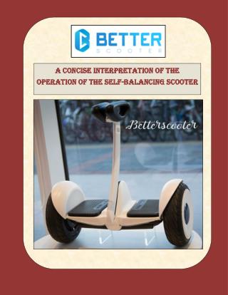 A concise interpretation of the operation of the self-balancing scooter