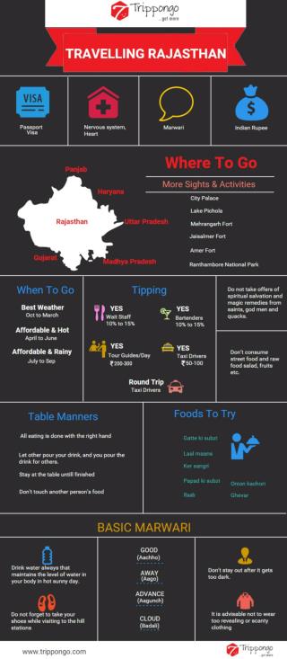 Rajasthan Travelling Infographic - Trippongo