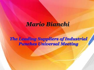 The Leading Suppliers of Industrial Punches Universal Meeting