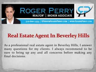 Real Estate Agent In Beverley Hills