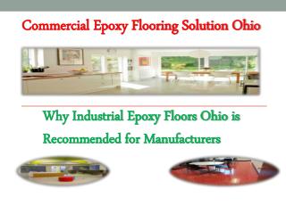 Commercial Epoxy Flooring Solution Ohio