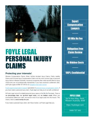 Typical Types of Personal Injury Claims