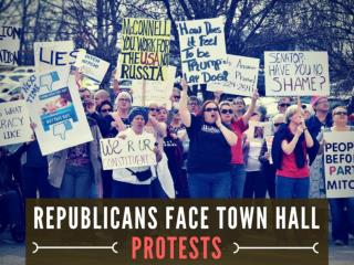 Republicans face town hall protests