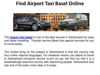 Find airport taxi basel online