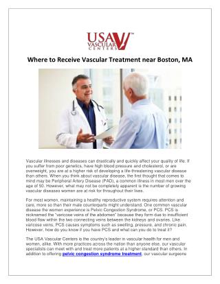 Vascular Treatment in Boston, MA - USA Vascular Centers