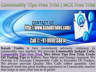 Commodity Tips Free Trial