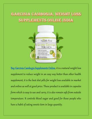 Garcinia Cambogia, Weight Loss Supplements Online India