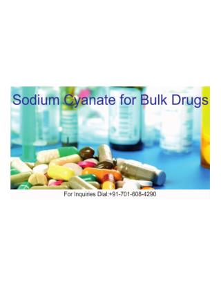 Sodium Cyanate for Bulk Drugs - Alaska Cyanate