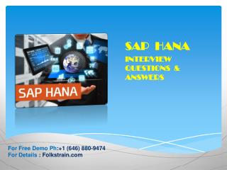 sap hana online training