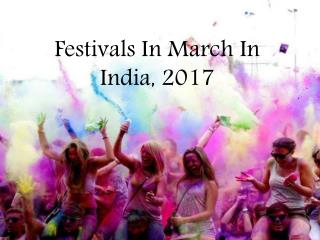 Festivals in March in India, 2017