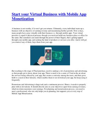 Mobile App Monetization