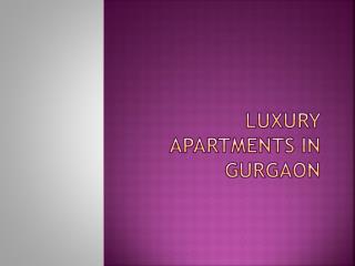 Luxury apartments in Gurgaon