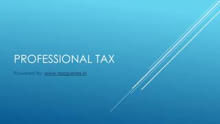 Professional tax