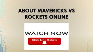 About Mavericks Vs Rockets Online