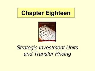 Strategic Investment Units and Transfer Pricing