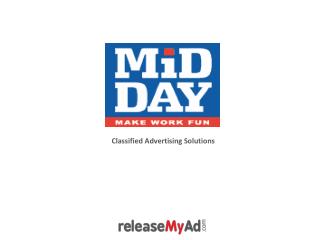 Mid Day Newspaper Classified Advertisement Booking Online