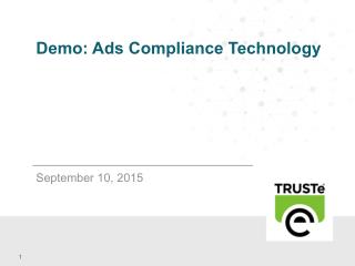 TRUSTe In-Ad Privacy Compliance Technology – Product Demo