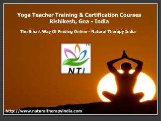 Yoga Teacher Training In Rishikesh – Natural Therapy India