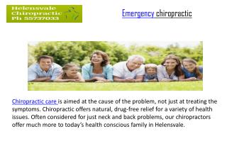 Emergency chiropractic
