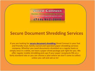 Mobile Shredding Services