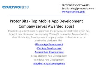 ProtonBits – A Leading Mobile App Development Company