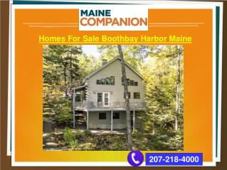 Homes For Sale Boothbay Harbor Maine