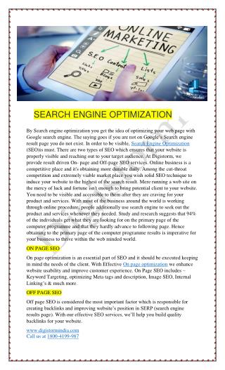 Search Engine Optimization Company in India