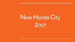 Honda City 2017 Look And Features