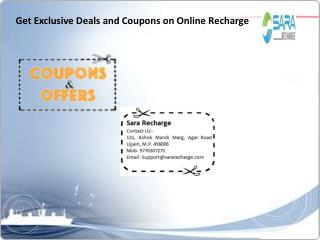 To Get exclusive Plans by Online Recharge | SaraRecharge