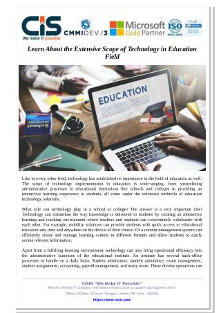 Learn About the Extensive Scope of Technology in Education Field