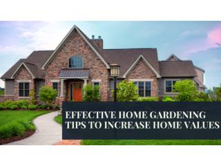 EFFECTIVE HOME GARDENING TIPS TO INCREASE HOME VALUES