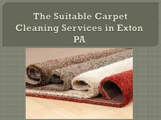 The Suitable Carpet Cleaning Services in Exton PA
