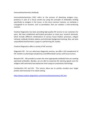 immunohistochemistry antibody