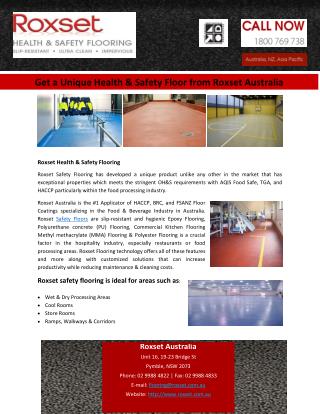 Get a Unique Health & Safety Floor from Roxset Australia